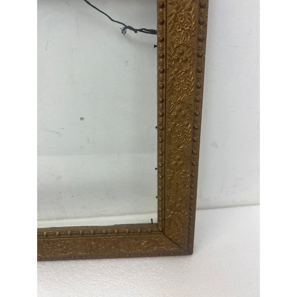 Antique Gilt Gesso Picture Frame Floral Vintage Gold Victorian Art Fits 10x12